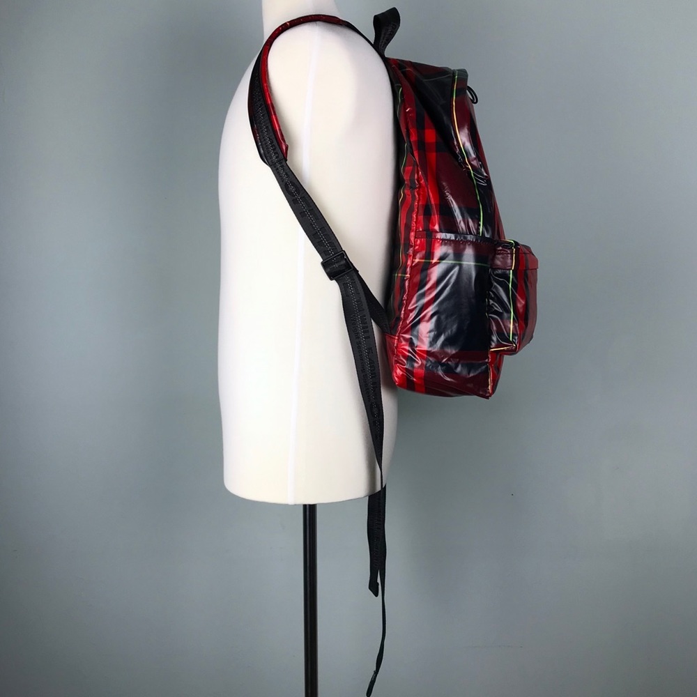 Off-White Red Check Plaid BackPack Virgil Abloh - Picture 3 of 8